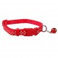 Didog(TM) Polka Dots Nylon Dog Puppy Cat Collar with Cute Bell Small Neck for 10-16″ Red