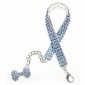 BingPet BB4007 Designer Crystal Pet Jewelry Rhinestone Dog Cat Necklace with Crystal Bone – Blue