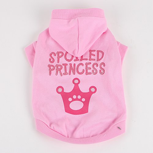 Commoditier Spoiled Princess Pink Dog Hoodie Dresses for Small Dogs ...