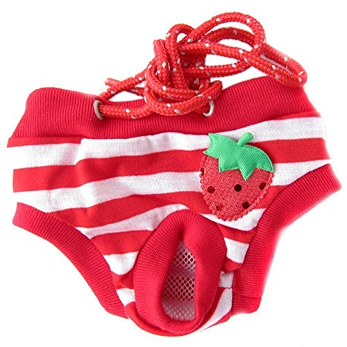 Mimibox Strawberry Pet Puppy Underwear Dog Physiological Panty Diaper ...